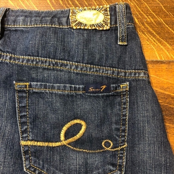 Denim a-line dark washed midi skirt - Picture 8 of 13